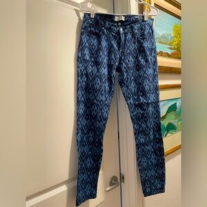 Henry & Belle Ikat Pattern Jeans, 28, Indigo